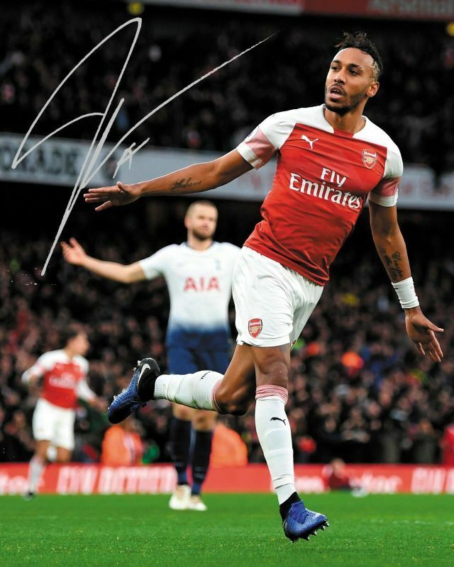 Pierre Emerick Aubameyang - Arsenal Autograph Signed Photo Poster painting Print