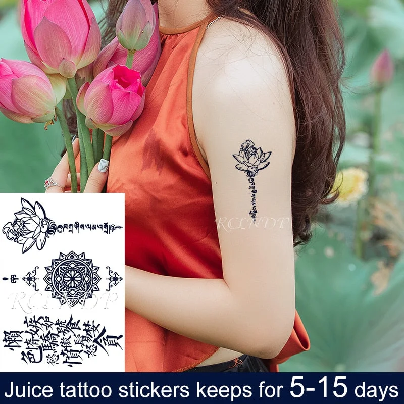 Waterproof Temporary Juice Ink Sticker Love Heart Hand Design Flower Fairy 8 Fruit Gel Long Lasting Tattoo for Men Women