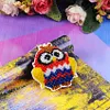 Owl Beaded Counted Cross Stitch Ornament Kit Cross Stitch Bead Keychain 