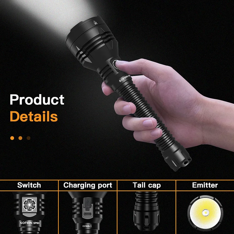 SOFIRN SP60 Long-distance Throw Flashlight