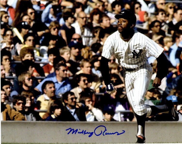 Signed 8x10 MICKEY RIVERS New York Yankees Autographed Photo Poster painting - COA