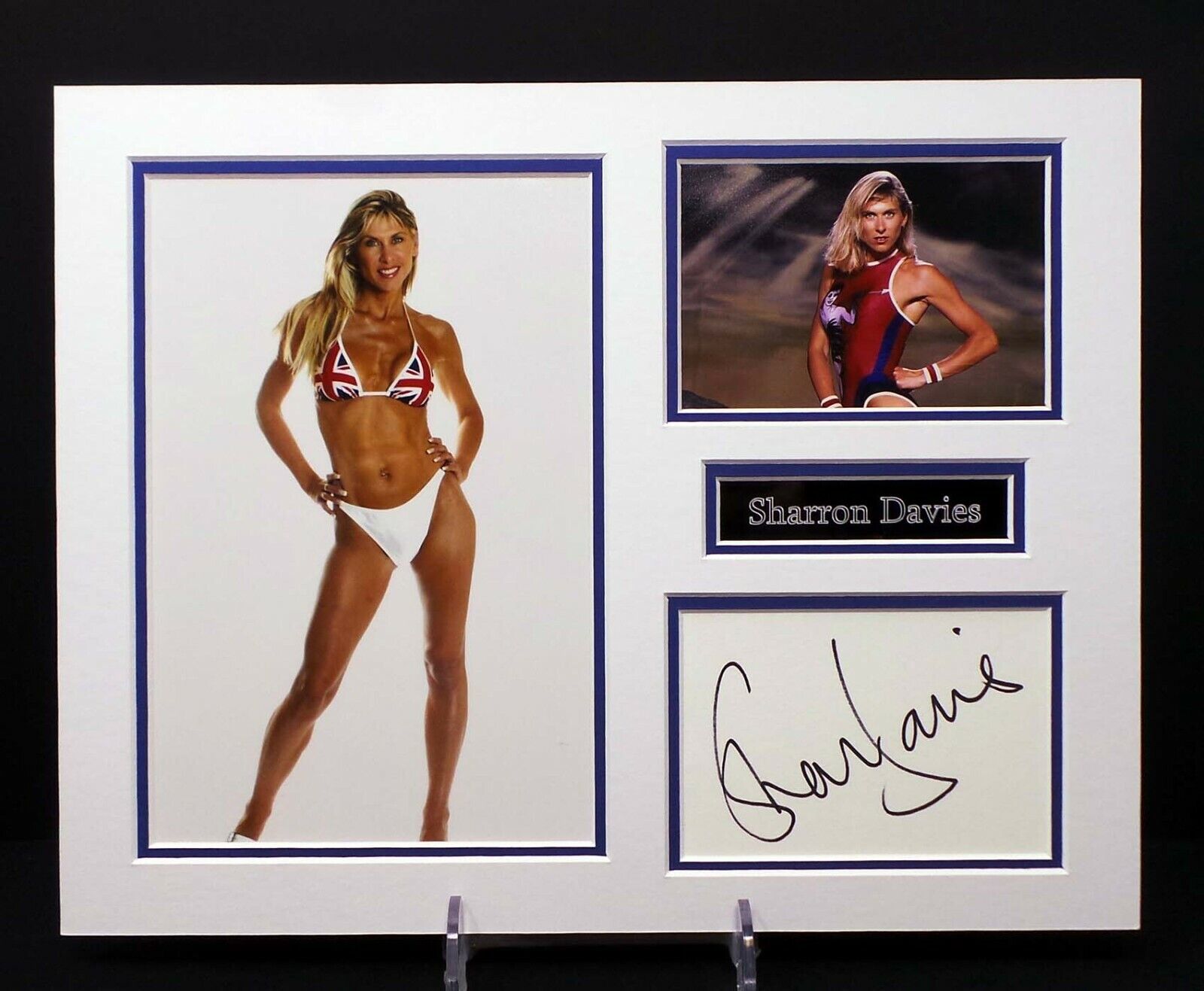 Sharron DAVIES Swimmer Gladiators Signed Mounted SEXY Photo Poster painting Display AFTAL RD COA