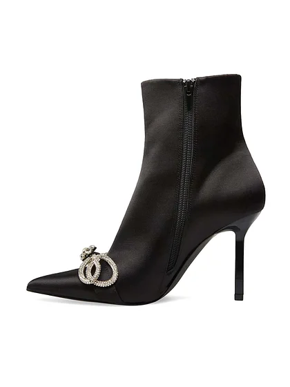 靴 Black Stiletto Boots Suede Pointy Toe Black Over-The-Knee Boots - Suede Tall Boots - Stiletto