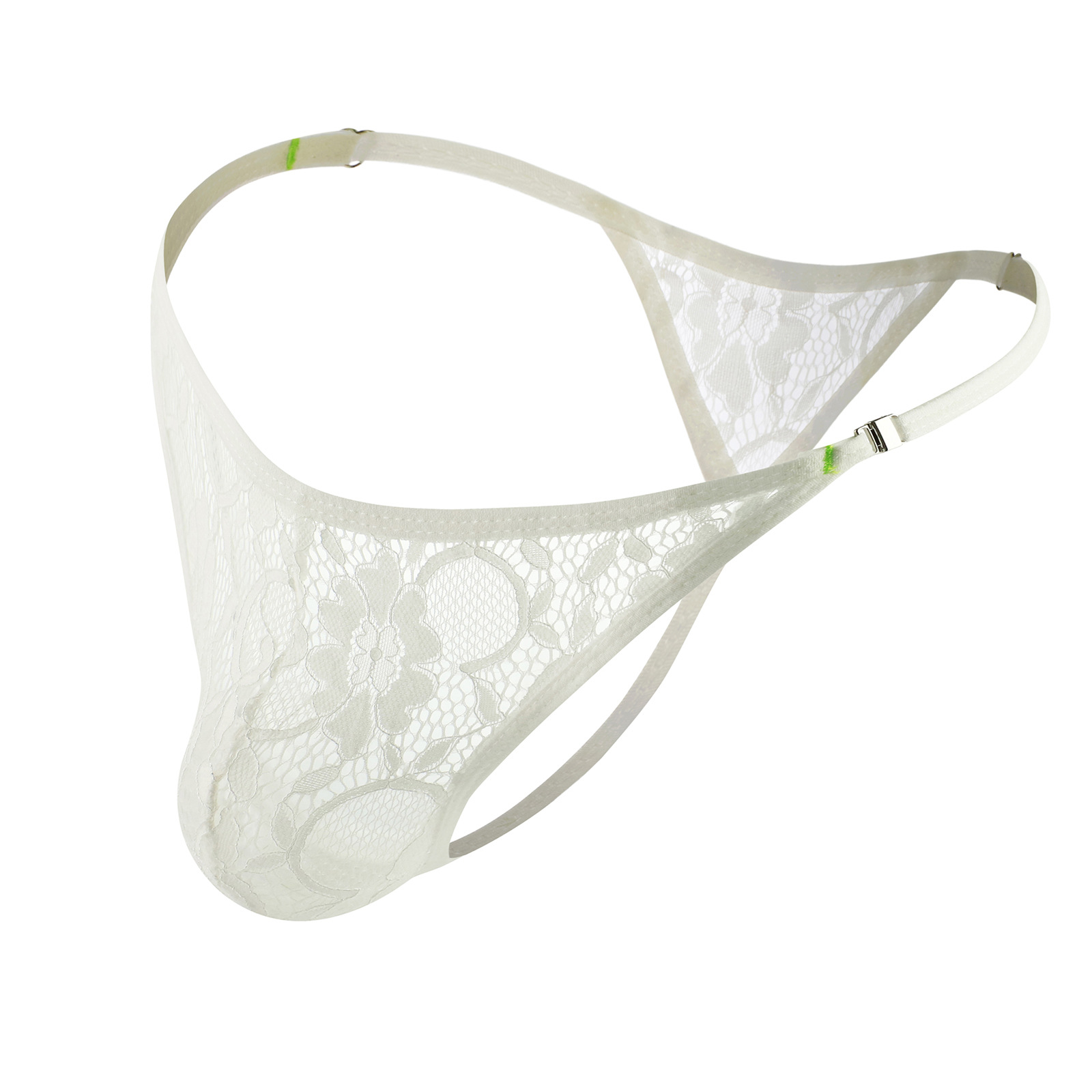 Lovingerie - Sexy Hollow See-through Lace Thong Side Button Style For Men