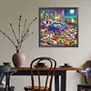 Fille et chats-perceuse ronde peinture diamant-40*40cm