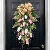 🌸Spring Hot Sale🔥Spring Pink Tulip Swag Wreath-mysite-Adracos