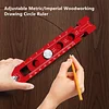 Aluminum Alloy Woodworking Compass Ruler Adjustable Metal Circle Ruler Circle Drawing Imperial Measurement Tool