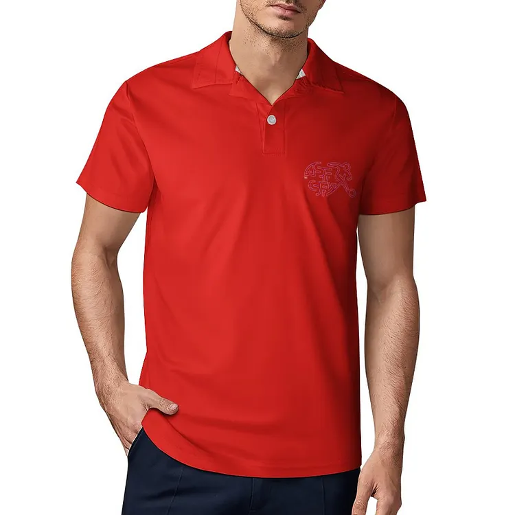 Suisse Polo De Golf &Agrave; S&eacute;chage Rapide Coupe Homme Blanc