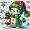 Cute Snowman-18CT Stamped Cross Stitch 30*30cm/11.81*11.81in