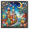 Colored Houses-14CT Stamped Cross Stitch 40*40cm/15.75*15.75in tapestrymarket