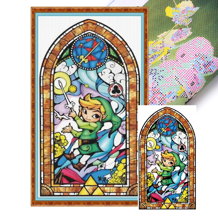 【Huacan Brand】Zelda 40*75cm 14CT Stamped Canvas Cross Stitch gbfke