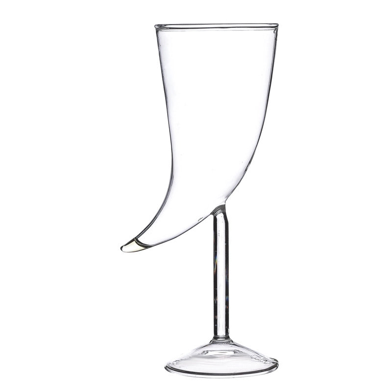 Casual Solid Color Glass Wine Glass 1 Piece