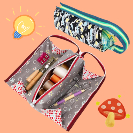 Double zipper storage bag template + instructions