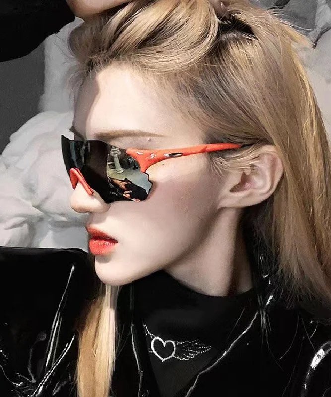 Unisex Punk Style Frameless Integrated Functional Sunglasses