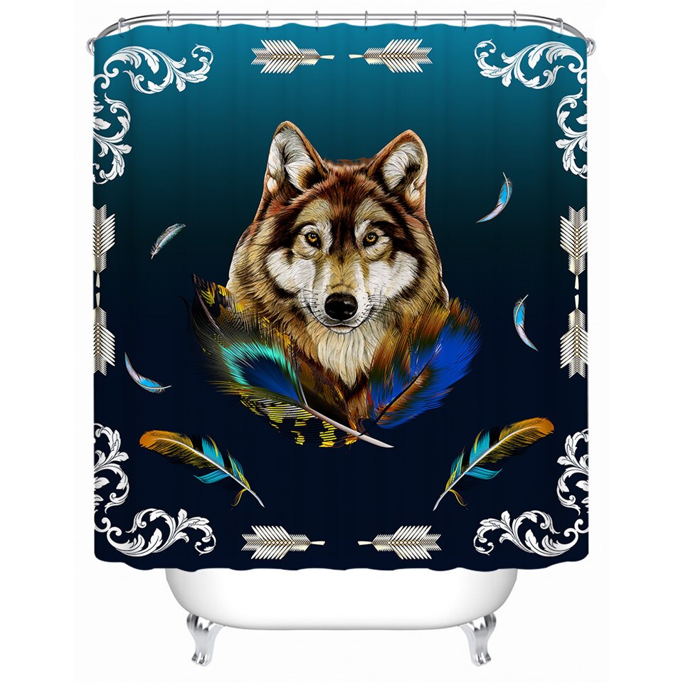 

Royal Wolf Blue - Print Shower Curtain, 180*200cm, 501 Original