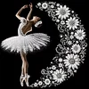 Belle jupe danseuse fille-partielle sp&eacute;ciale diamant peinture-30 * 30cm