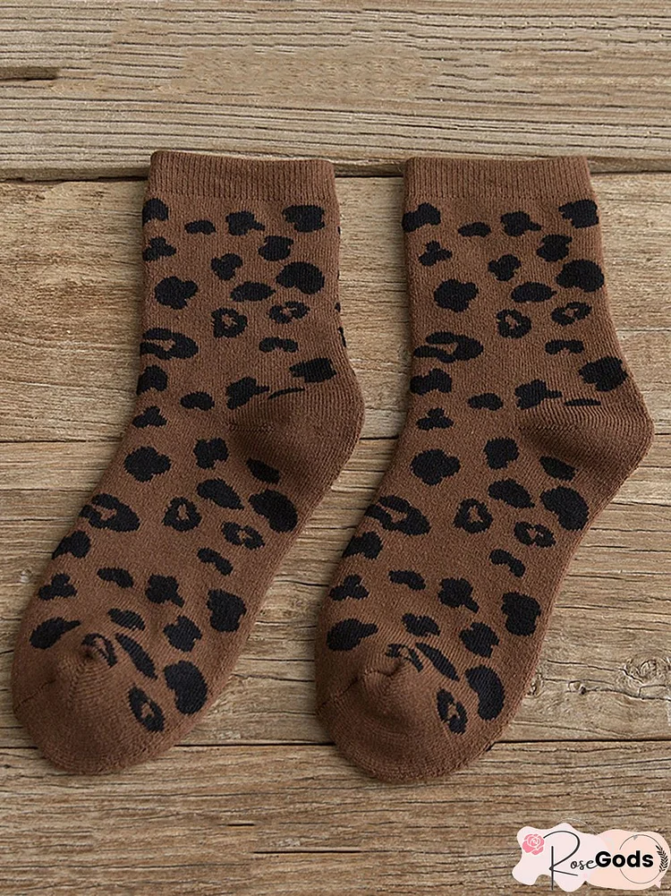 Leopard Printed All Season Socks