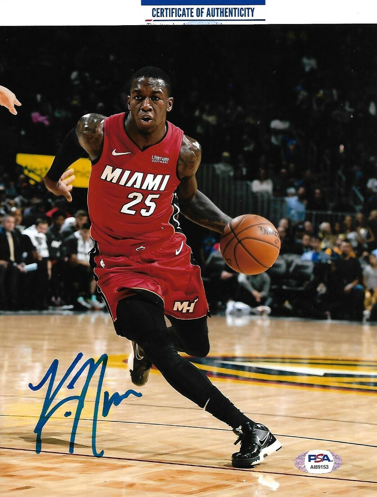 KENDRICK NUNN signed autographed MIAMI HEAT 8x10 Photo Poster painting w/ COA PSA AI89153