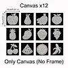 12Pcs DIY Pearl Painting Fruit for Home Wall Decor(15x15cm)