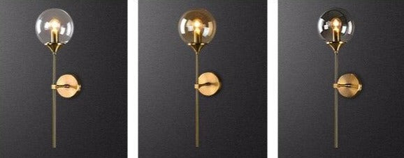 Lights of Scandinavia - Istapp - E14 Modern Nordic LED wall lamps Glass Ball Gold Wall Sconce Indoor Bedroom Bdside Aisle Minimalist Lighting Fixtures Decoration