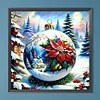 (40*40cm)Christmas Poinsettia Ball - Full Round Drill Diamond Painting