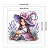 Lavender Fairy Girl-14CT Stamped Cross Stitch 50*50cm/19.69*19.69in