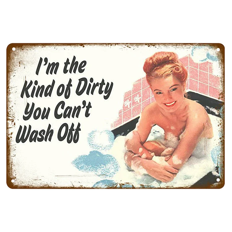 Pin Up Girl - Vintage Tin Sign - 7.9x11.8inch