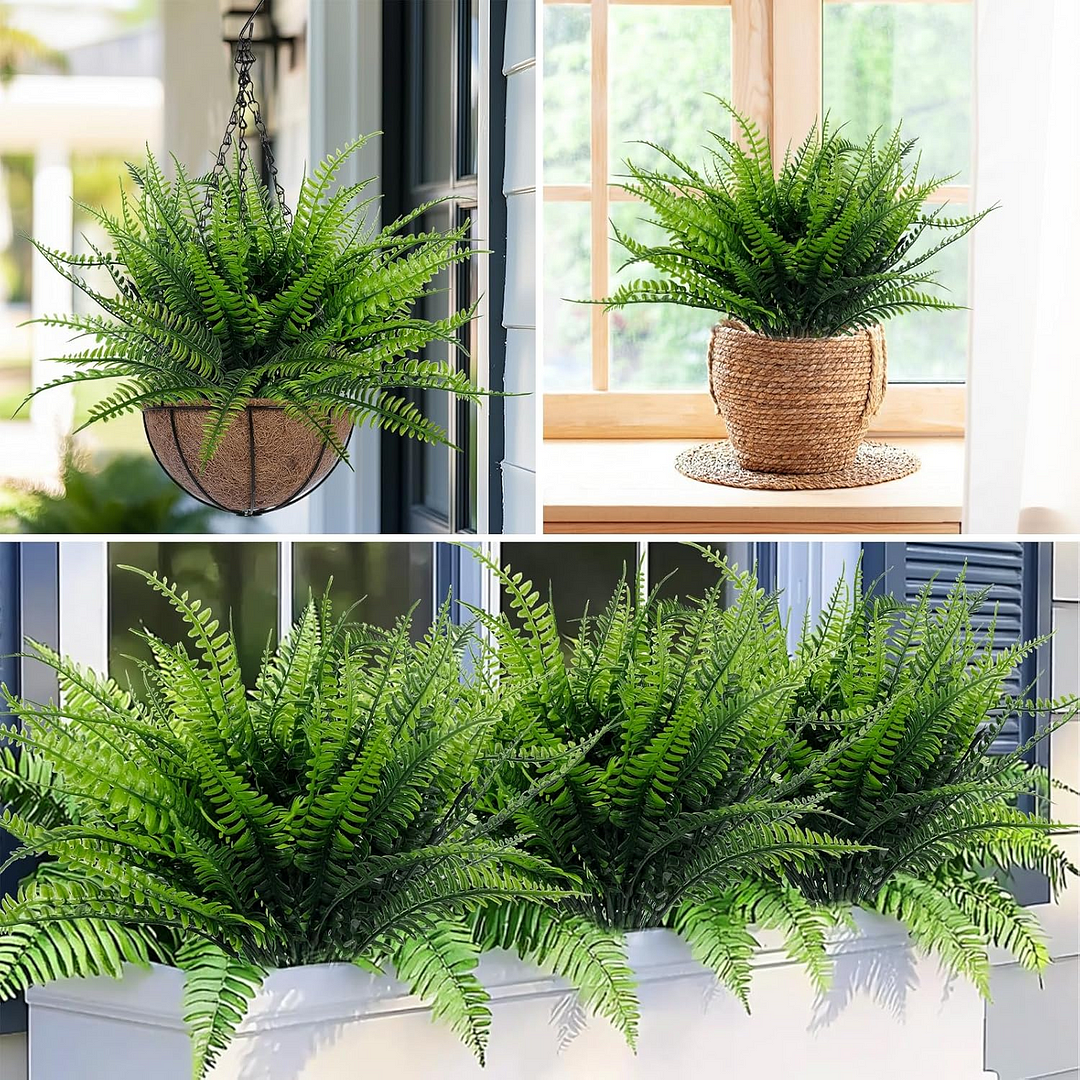 UV Resistant Lifelike Artificial Boston Fern
