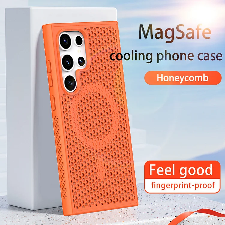 Heat Dissipation Magnetic Mesh Wireless Charging Shockproof Cover