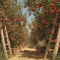 Apple Orchard Harvest - Diamond Painting