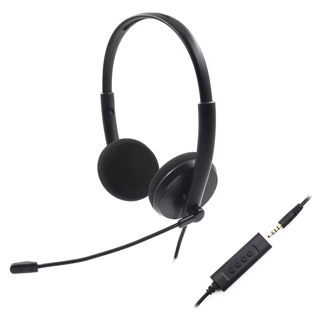 

3.5mm USB Wired Volume Control Computer PC Phone Headphone with Microphone, 501 Original