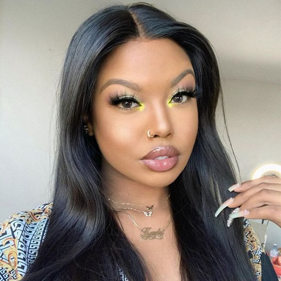 Vallbest Hair 150%/180%/210%/250% Density Straight 13X4 Lace Front Wig Human Hair Wigs US Mall Lifes