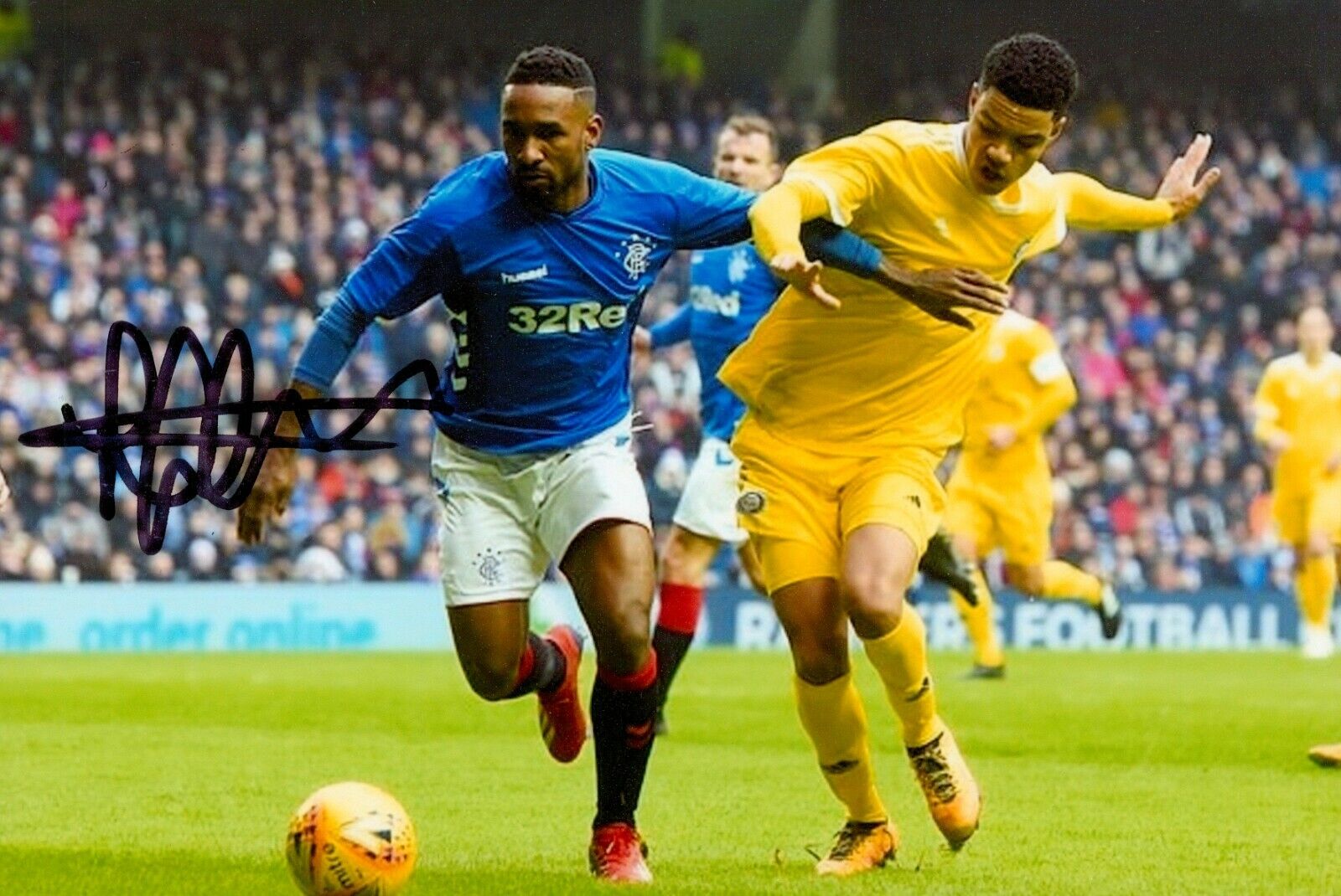 Jermain Defoe Signed 6x4 Photo Poster painting Glasgow Rangers Tottenham Hotspur Autograph + COA