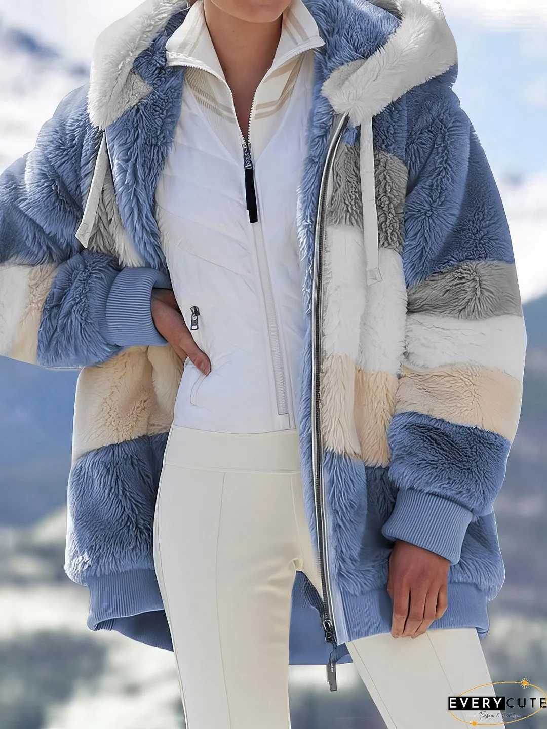 Casual Plaid Sherpa Jacket for Fall/Winter