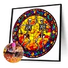 (50*50cm)Stained Glass Halloween - Full Round Drill Diamond Painting