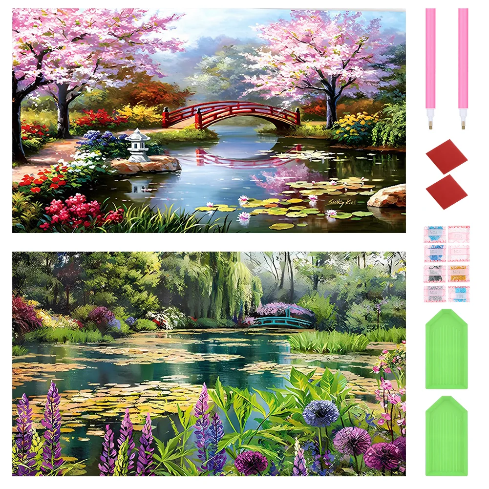 2pcs Diamond Painting - Full Round Drill - Landscape(Canvas|70*40cm)