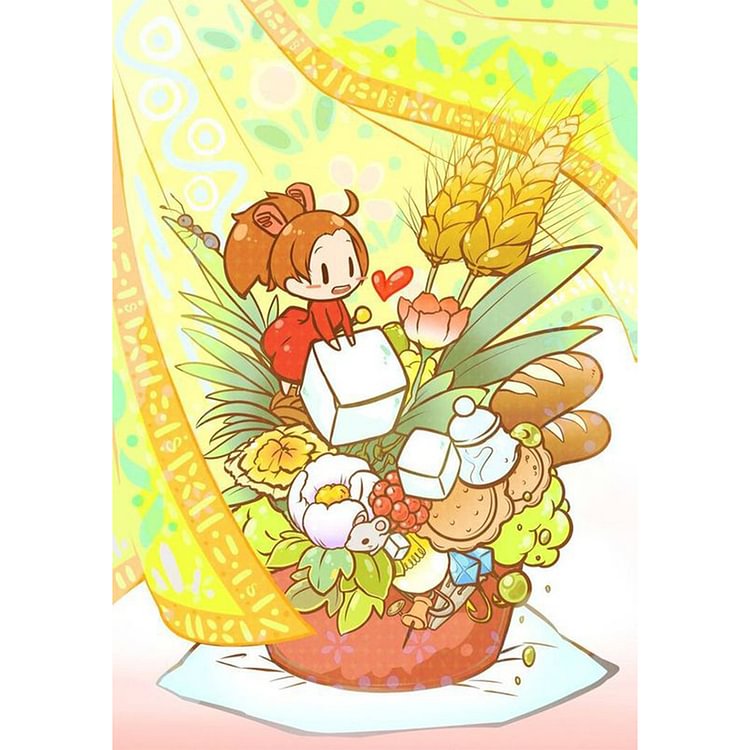Borrower Girl Aliti 11CT Stamped Cross Stitch (40*55CM) fgoby