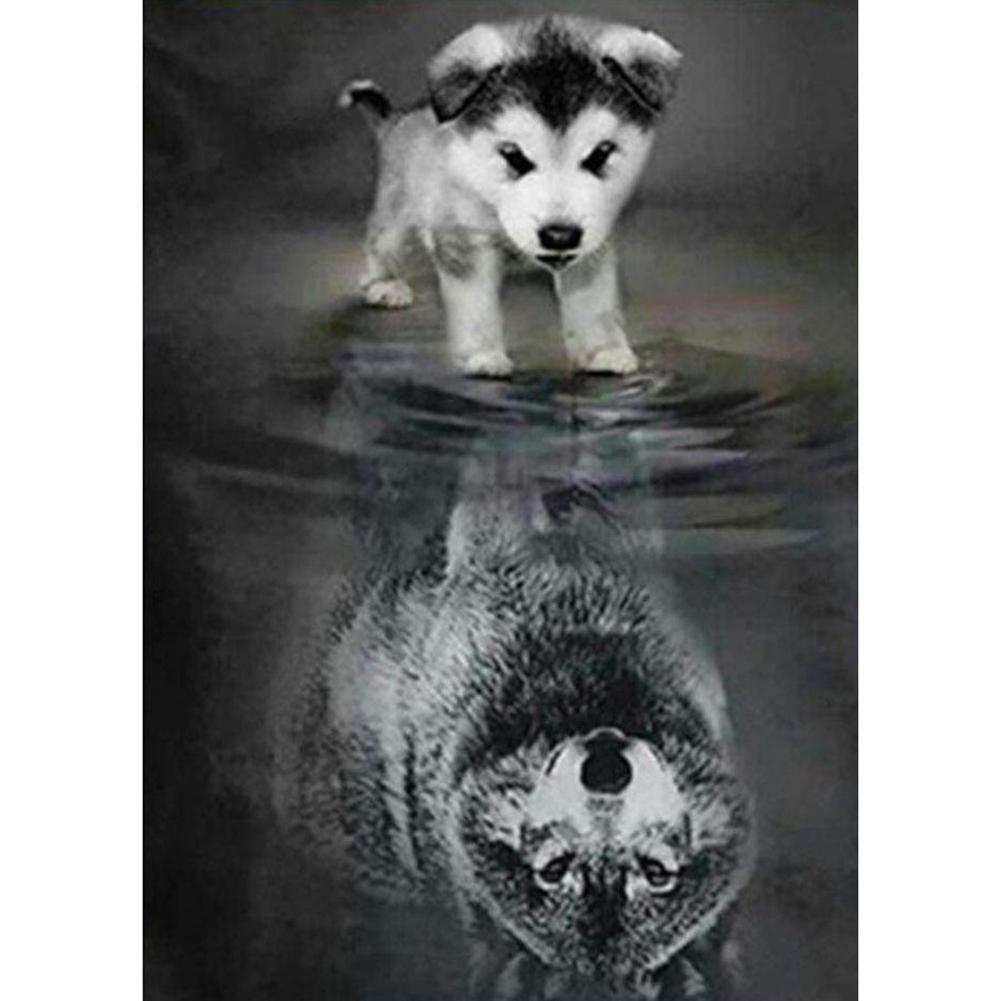 

30*40CM - Dog - Round Drill Diamond Painting, 501 Original