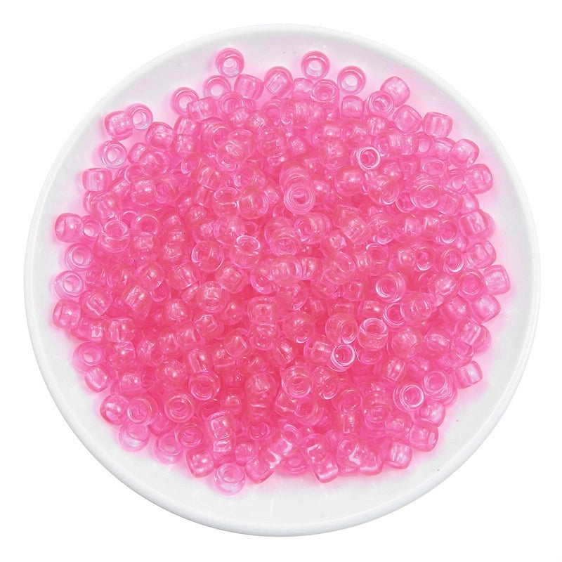 Acrylic Large Hole Barrel Beads 9*6mm Pony Beads Woven Handmade Diy Hand String Jewelry Accessories Beads Loose Beads