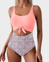 🔥2025 SUMMER 50% OFF🎁Ruched Tie-Knot Tummy Control One-Piece Swimsuit