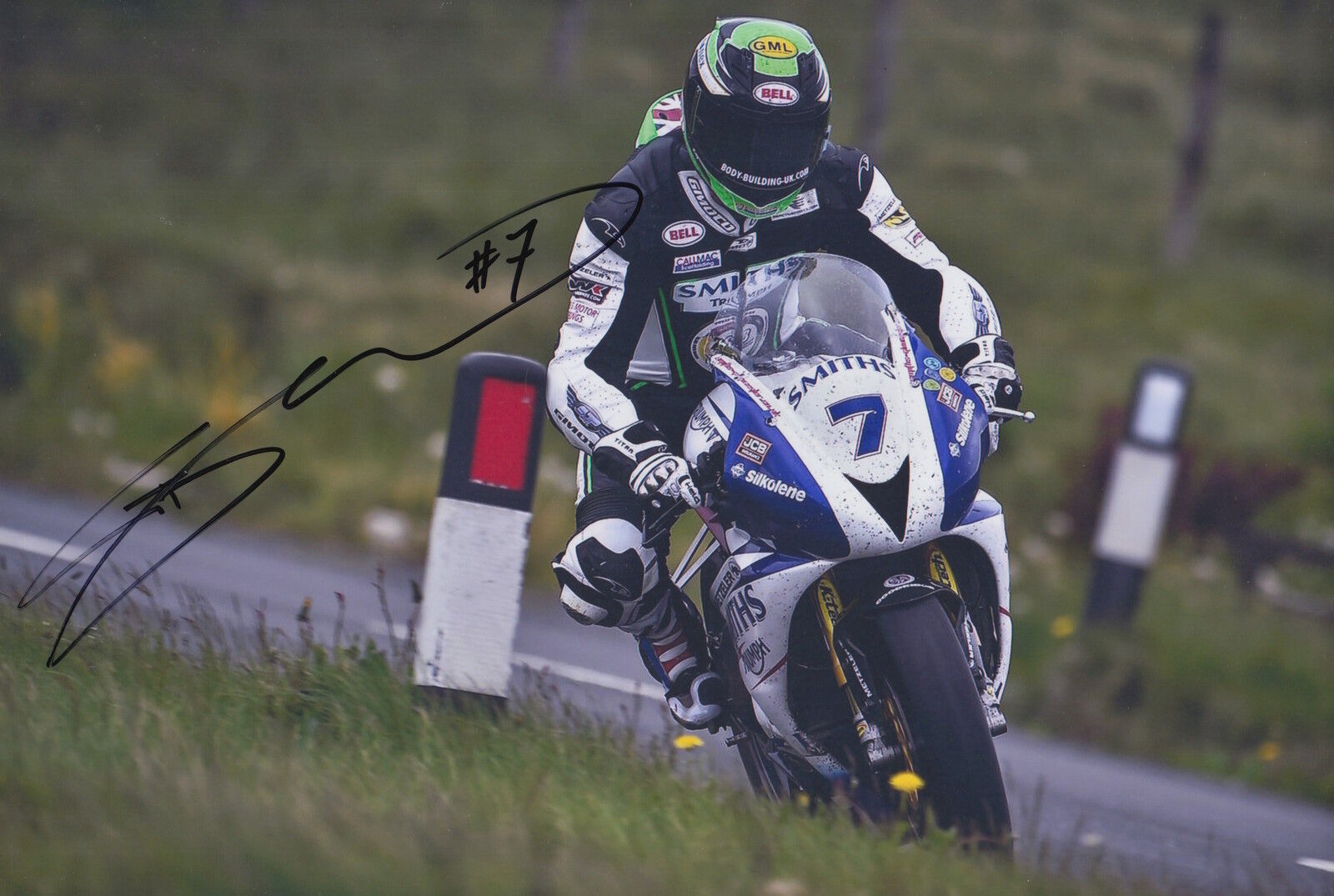 Gary Johnson Hand Signed 12x8 Photo Poster painting Smiths Triumph Isle of Man TT 3.