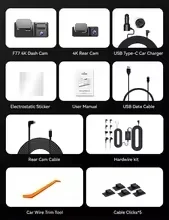 DDPAI Dash Cam N5 Podw&oacute;jna przednia i tylna kamera 4K Ultra HD Dash Cam NightVIS ADAS GPS Dash Cam N5 Automatyczne nagrywanie