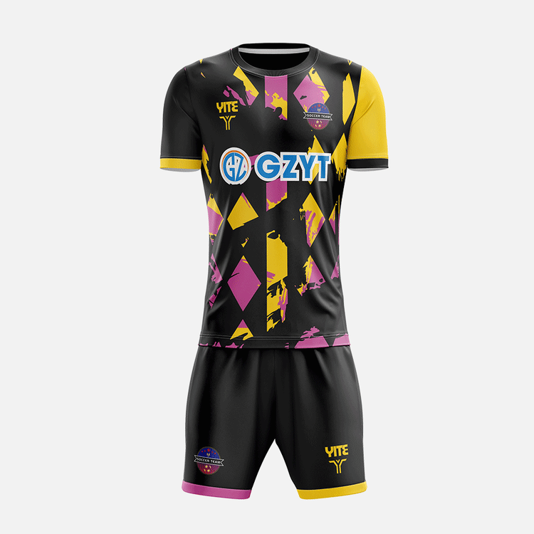 YITE | LZ24-025-Black And Yellow Soccer Uniforms