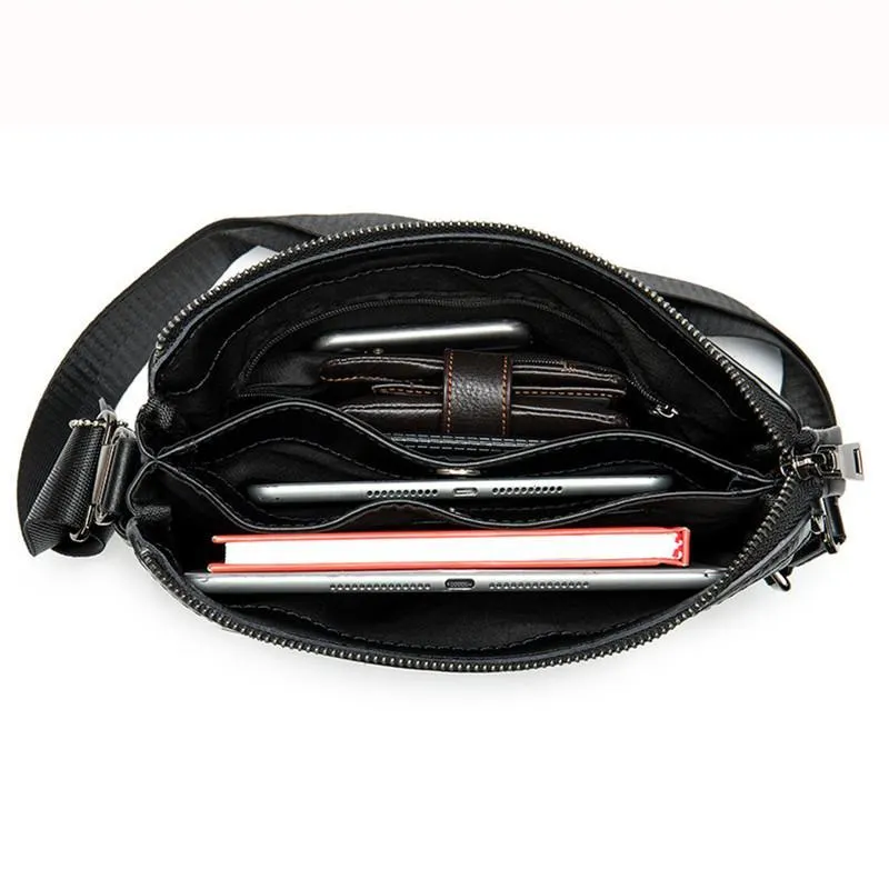 Mens Classic Mulitipurpose Crossbody Bags Leather Shoulder Packs