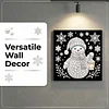 (25x25cm)DIY Snowman Framed Handmade Pearl Painting Art Craft Kit Living Home Decor