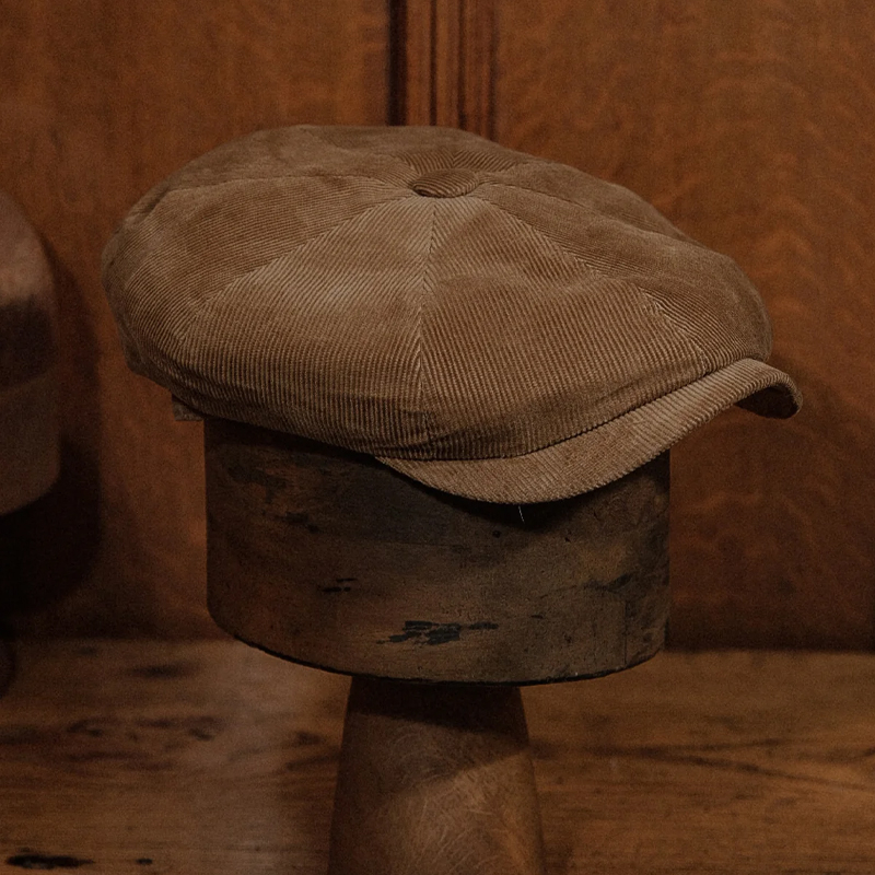 Vintage Khaki Corduroy Adjustable Hat