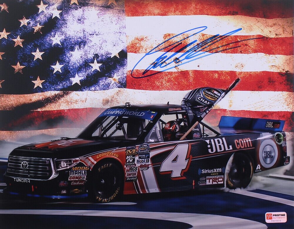 ~ Christopher Bell ~ Signed NASCAR Championship Celebration 11x14 Photo Poster painting (PA COA)