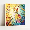 DIY Pre-Framed Cat Button Art Canvas Kit