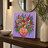 Framed Purple Vase -  DIY Button Art Painting Kit for Creativity DIY Pearl Dot Crafts for Gift Home Wall Decor 30*30CM