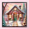 Xmas House-11CT Stamped Cross Stitch 50*50cm